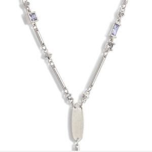 Kendra Scott Silver Crowley Y Necklace in Lilac